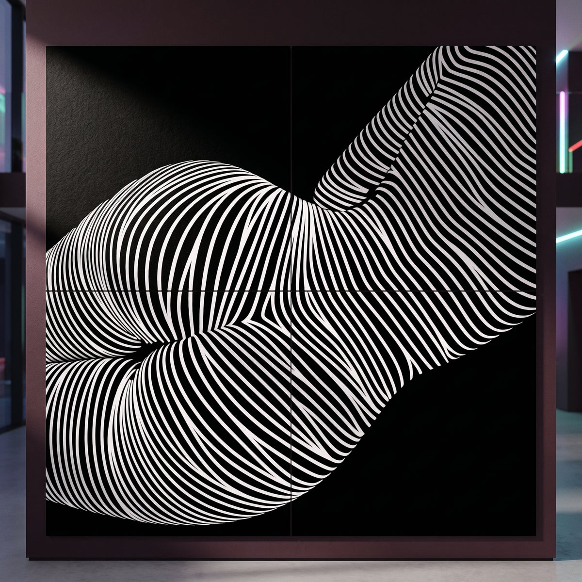 VENUS | Voluptuous Minimalist Female Body Op Art | Luxury Multi-Print Wall Art | 1-Of-1