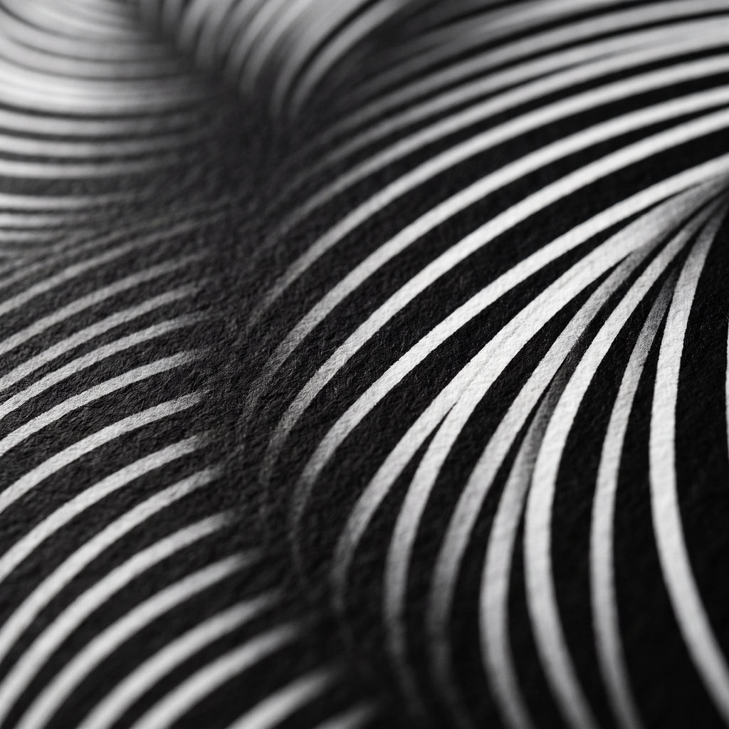 VERTIGO | Hypnotic Striped Minimalist Female Body Op Art | Luxury Multi-Print Wall Art