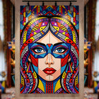 VIXEN | Vibrant Masked Female Pop Art Portrait | Multi-Print Maximalist Wall Art