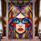 VIXEN | Vibrant Masked Female Pop Art Portrait | Multi-Print Maximalist Wall Art