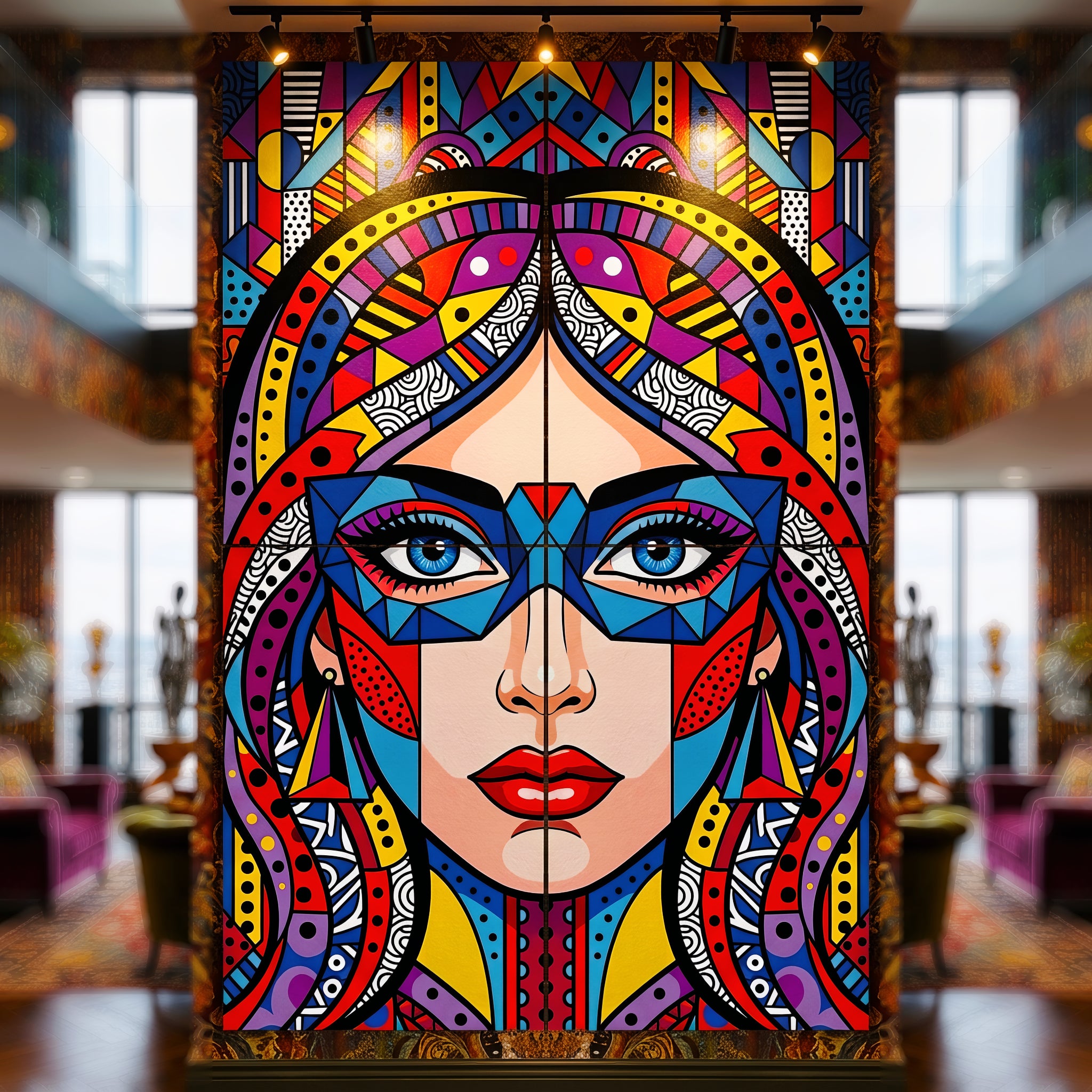 VIXEN | Vibrant Masked Female Pop Art Portrait | Multi-Print Maximalist Wall Art