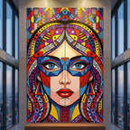 VIXEN | Vibrant Masked Female Pop Art Portrait | Multi-Print Maximalist Wall Art