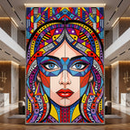 VIXEN | Vibrant Masked Female Pop Art Portrait | Multi-Print Maximalist Wall Art