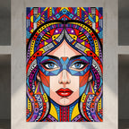 VIXEN | Vibrant Masked Female Pop Art Portrait | Multi-Print Maximalist Wall Art