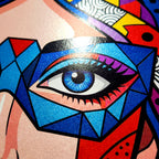 VIXEN | Vibrant Masked Female Pop Art Portrait | Multi-Print Maximalist Wall Art