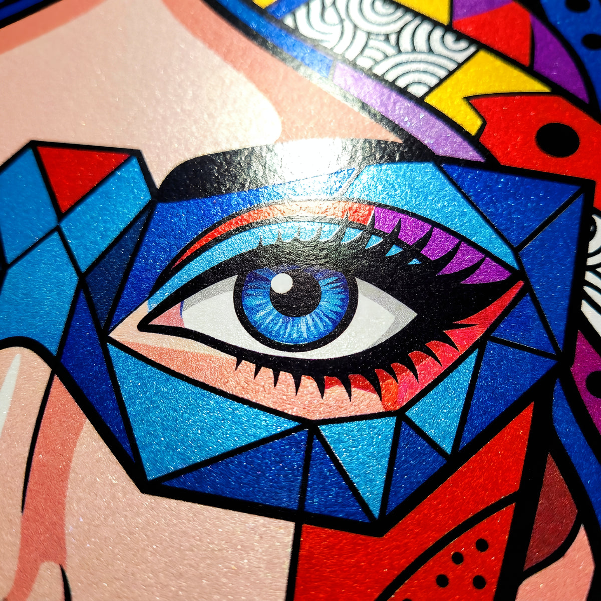 VIXEN | Vibrant Masked Female Pop Art Portrait | Multi-Print Maximalist Wall Art