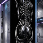 XENIA | Metallic Female Alien Cybernetic Body Op Art | Luxury Gothic Multi-Print Wall Art