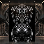 XENIA | Metallic Female Alien Cybernetic Body Op Art | Luxury Gothic Multi-Print Wall Art