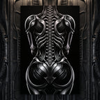 XENIA | Metallic Female Alien Cybernetic Body Op Art | Luxury Gothic Multi-Print Wall Art