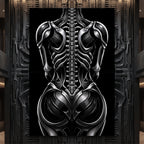XENIA | Metallic Female Alien Cybernetic Body Op Art | Luxury Gothic Multi-Print Wall Art