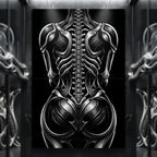 XENIA | Metallic Female Alien Cybernetic Body Op Art | Luxury Gothic Multi-Print Wall Art