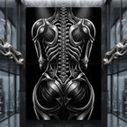 XENIA | Metallic Female Alien Cybernetic Body Op Art | Luxury Gothic Multi-Print Wall Art