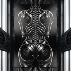 XENIA | Metallic Female Alien Cybernetic Body Op Art | Luxury Gothic Multi-Print Wall Art