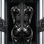 XENIA | Metallic Female Alien Cybernetic Body Op Art | Luxury Gothic Multi-Print Wall Art
