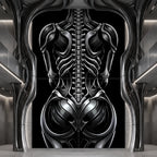 XENIA | Metallic Female Alien Cybernetic Body Op Art | Luxury Gothic Multi-Print Wall Art