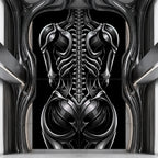 XENIA | Metallic Female Alien Cybernetic Body Op Art | Luxury Gothic Multi-Print Wall Art