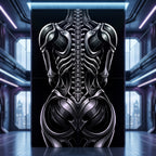 XENIA | Metallic Female Alien Cybernetic Body Op Art | Luxury Gothic Multi-Print Wall Art