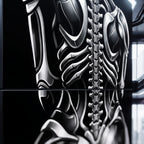 XENIA | Metallic Female Alien Cybernetic Body Op Art | Luxury Gothic Multi-Print Wall Art