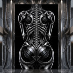 XENIA | Metallic Female Alien Cybernetic Body Op Art | Luxury Gothic Multi-Print Wall Art