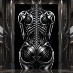 XENIA | Metallic Female Alien Cybernetic Body Op Art | Luxury Gothic Multi-Print Wall Art