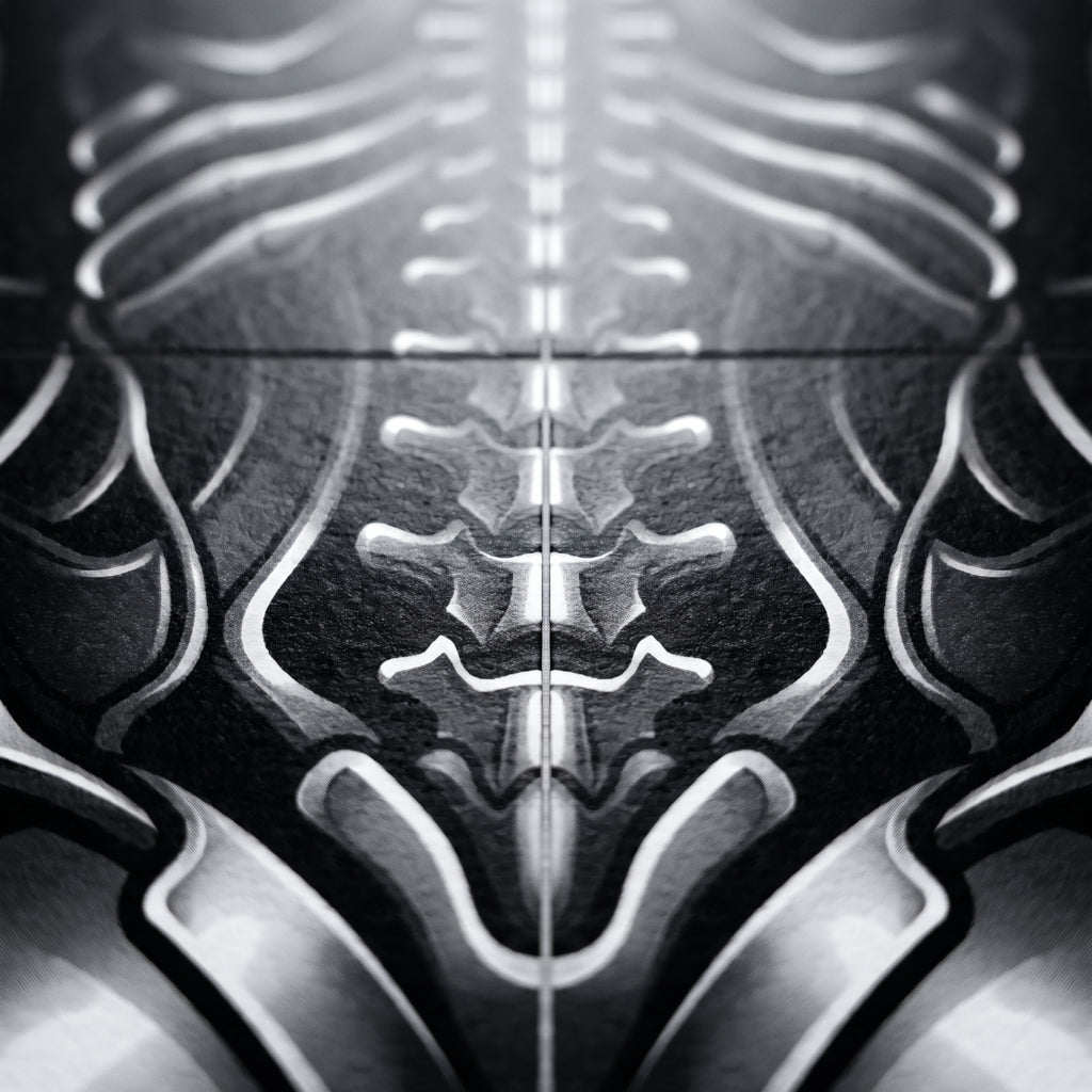 XENIA | Metallic Female Alien Cybernetic Body Op Art | Luxury Gothic Multi-Print Wall Art