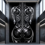 XENIA | Metallic Female Alien Cybernetic Body Op Art | Luxury Gothic Multi-Print Wall Art