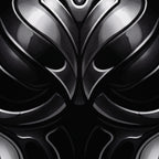 XENIA | Metallic Alien Female Cybernetic Body Wall Art | Luxury Gothic Op Art Print