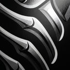 XENIA | Metallic Alien Female Cybernetic Body Wall Art | Luxury Gothic Op Art Print