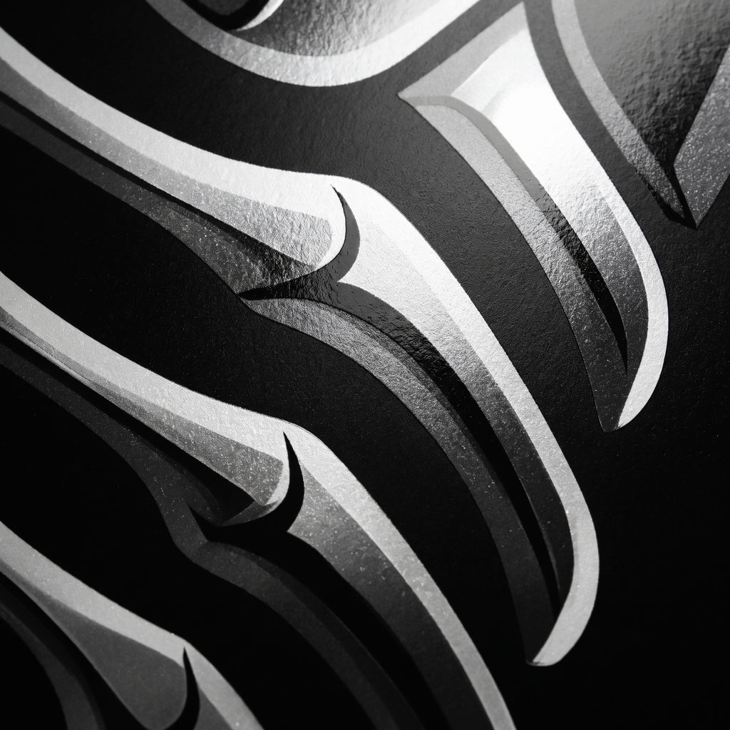 XENIA | Metallic Alien Female Cybernetic Body Wall Art | Luxury Gothic Op Art Print