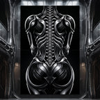 XENIA | Metallic Female Alien Cybernetic Body Op Art | Luxury Gothic Multi-Print Wall Art