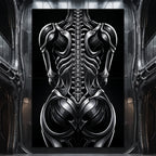 XENIA | Metallic Female Alien Cybernetic Body Op Art | Luxury Gothic Multi-Print Wall Art