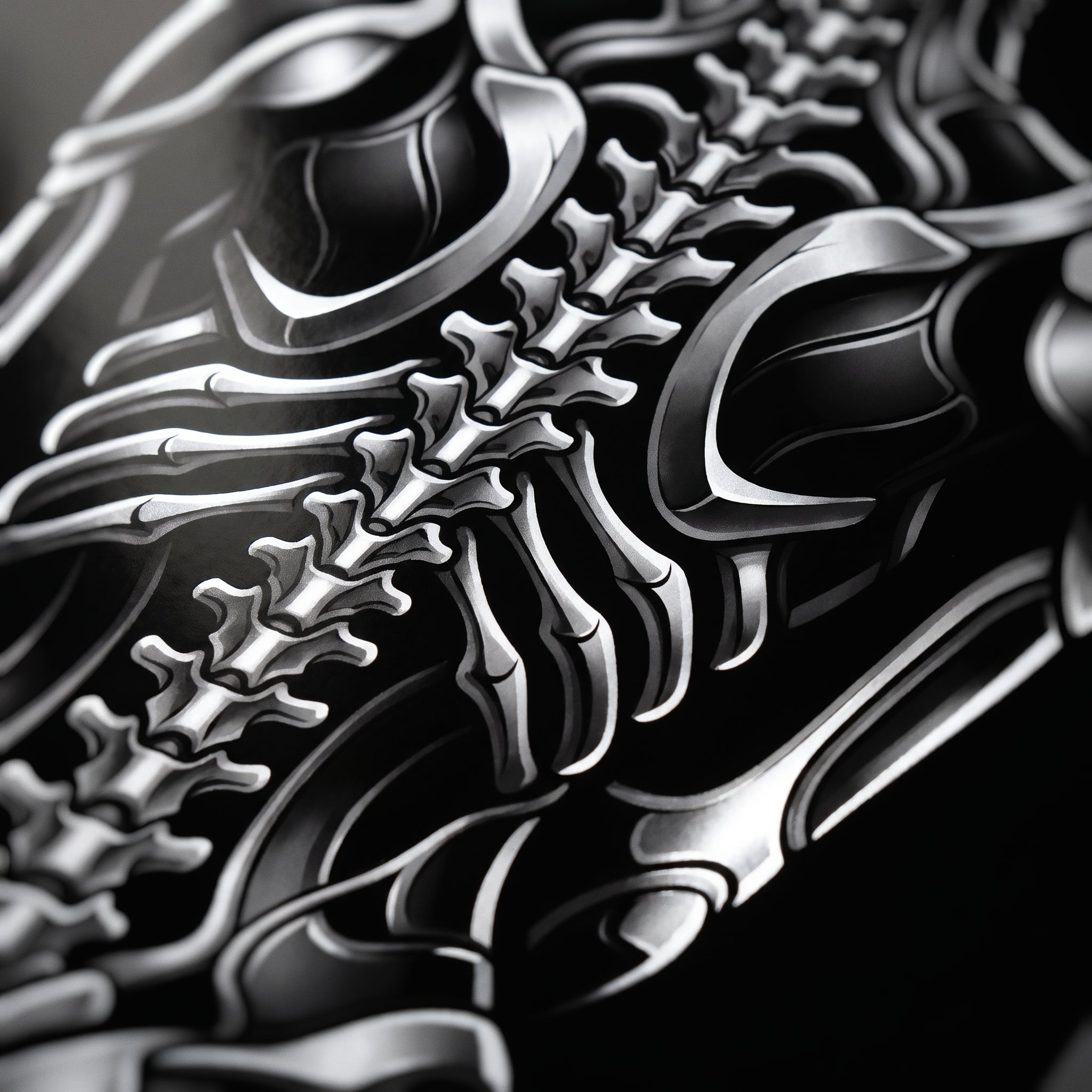 XENIA | Metallic Female Alien Cybernetic Body Op Art | Luxury Gothic Multi-Print Wall Art