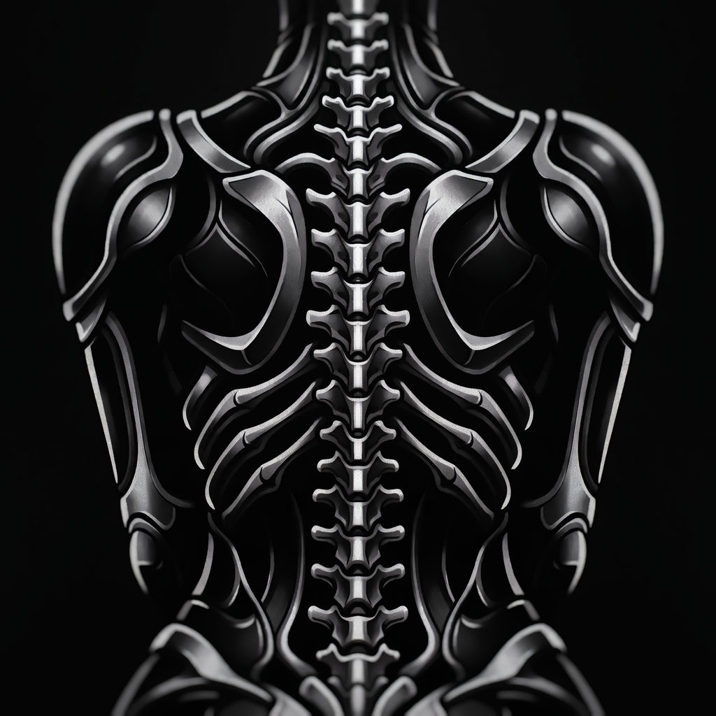 XENIA | Metallic Female Alien Cybernetic Body Op Art | Luxury Gothic Multi-Print Wall Art