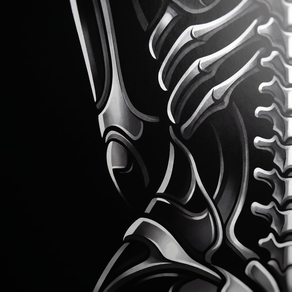 XENIA | Metallic Female Alien Cybernetic Body Op Art | Luxury Gothic Multi-Print Wall Art