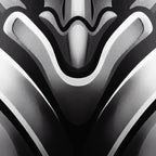 XENIA | Metallic Alien Female Cybernetic Body Wall Art | Luxury Gothic Op Art Print