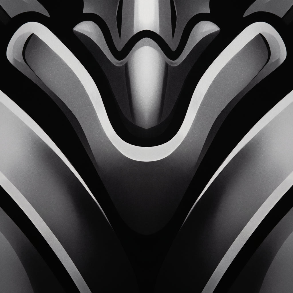 XENIA | Metallic Alien Female Cybernetic Body Wall Art | Luxury Gothic Op Art Print