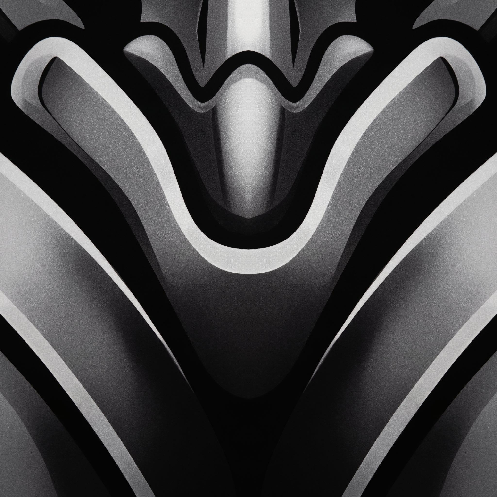 XENIA | Metallic Alien Female Cybernetic Body Wall Art | Luxury Gothic Op Art Print