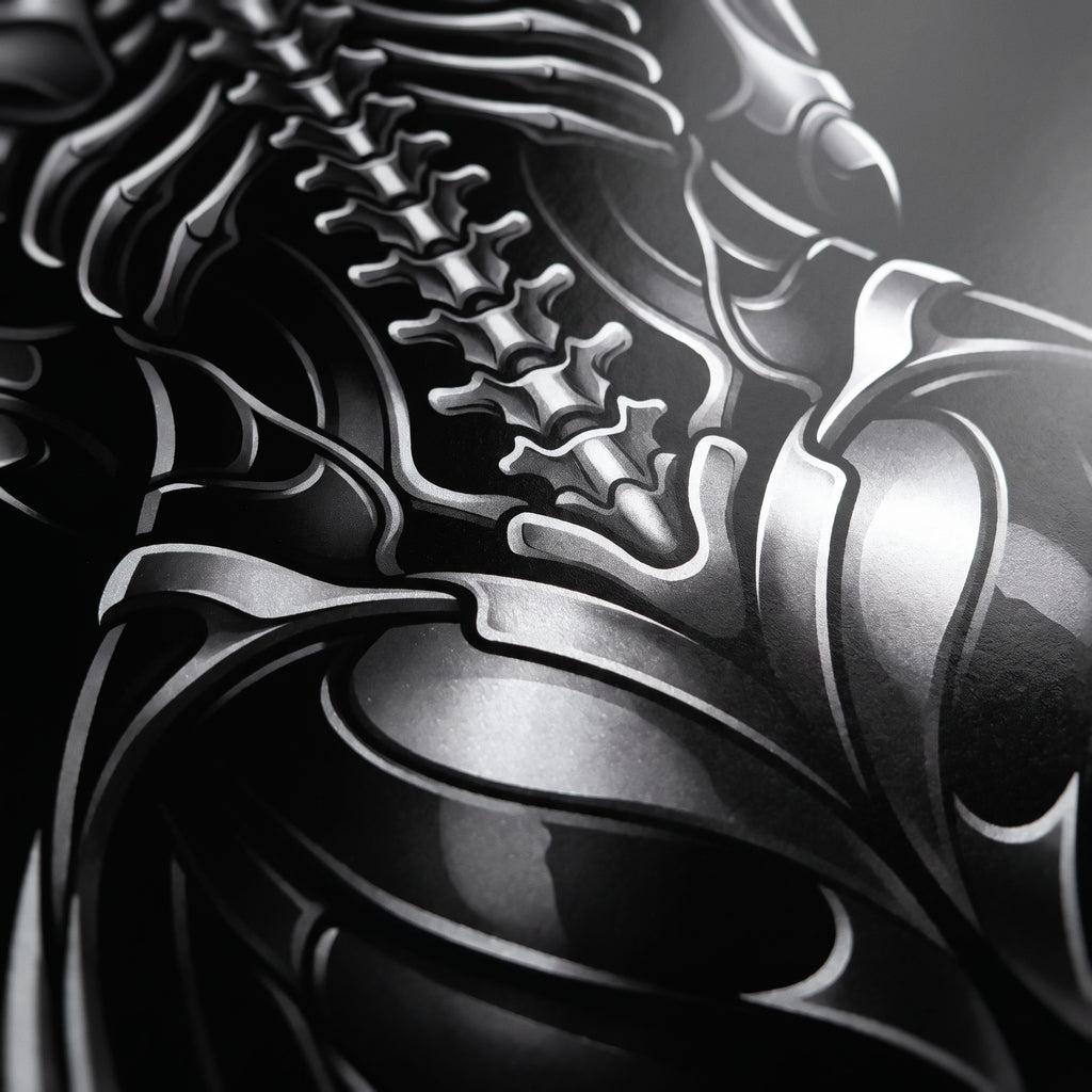 XENIA | Metallic Female Alien Cybernetic Body Op Art | Luxury Gothic Multi-Print Wall Art