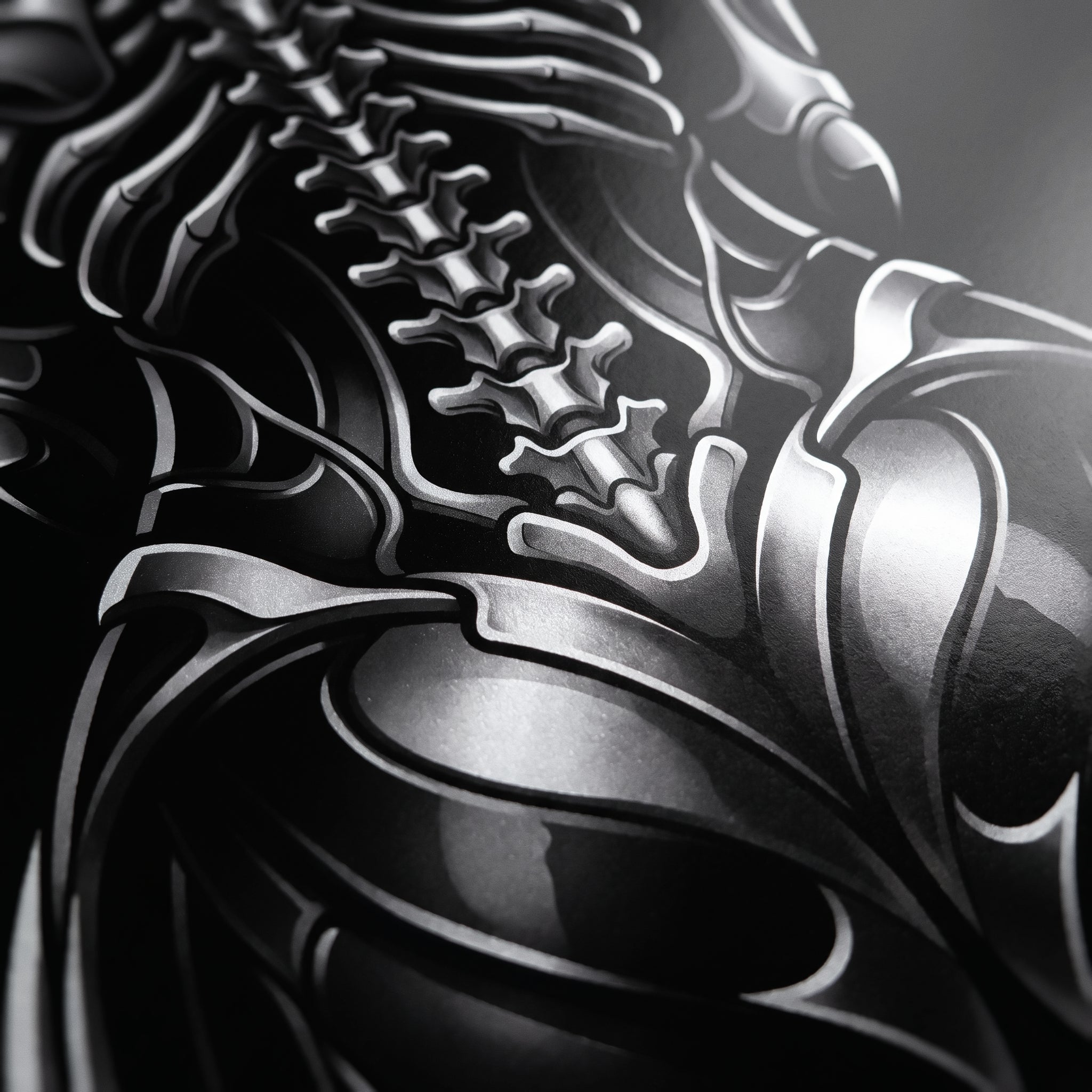 XENIA | Metallic Female Alien Cybernetic Body Op Art | Luxury Gothic Multi-Print Wall Art