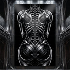 XENIA | Metallic Female Alien Cybernetic Body Op Art | Luxury Gothic Multi-Print Wall Art