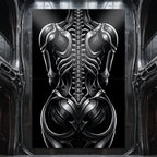 XENIA | Metallic Female Alien Cybernetic Body Op Art | Luxury Gothic Multi-Print Wall Art