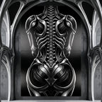 XENIA | Metallic Female Alien Cybernetic Body Op Art | Luxury Gothic Multi-Print Wall Art