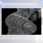ZEPHYR | Elegant Abstract Female Figure Op Art | Luxury Multi-Print Wall Art | 1-Of-1