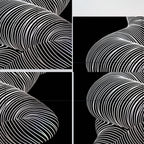 ZEPHYR | Elegant Abstract Female Figure Op Art | Luxury Multi-Print Wall Art | 1-Of-1