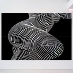 ZEPHYR | Elegant Abstract Female Figure Op Art | Luxury Multi-Print Wall Art | 1-Of-1