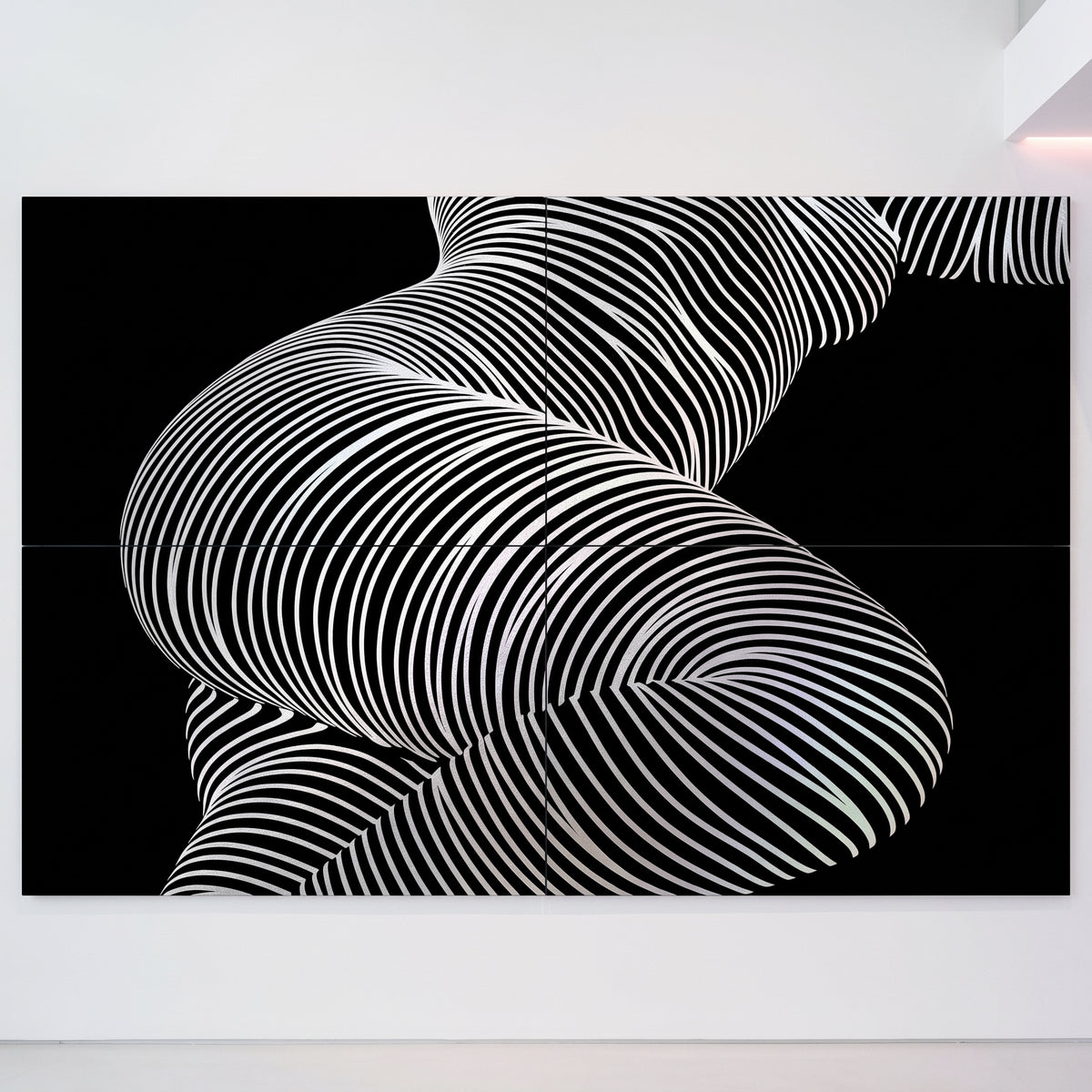 ZEPHYR | Elegant Abstract Female Figure Op Art | Luxury Multi-Print Wall Art | 1-Of-1