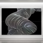 ZEPHYR | Elegant Abstract Female Figure Op Art | Luxury Multi-Print Wall Art | 1-Of-1