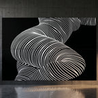 ZEPHYR | Elegant Abstract Female Figure Op Art | Luxury Multi-Print Wall Art | 1-Of-1