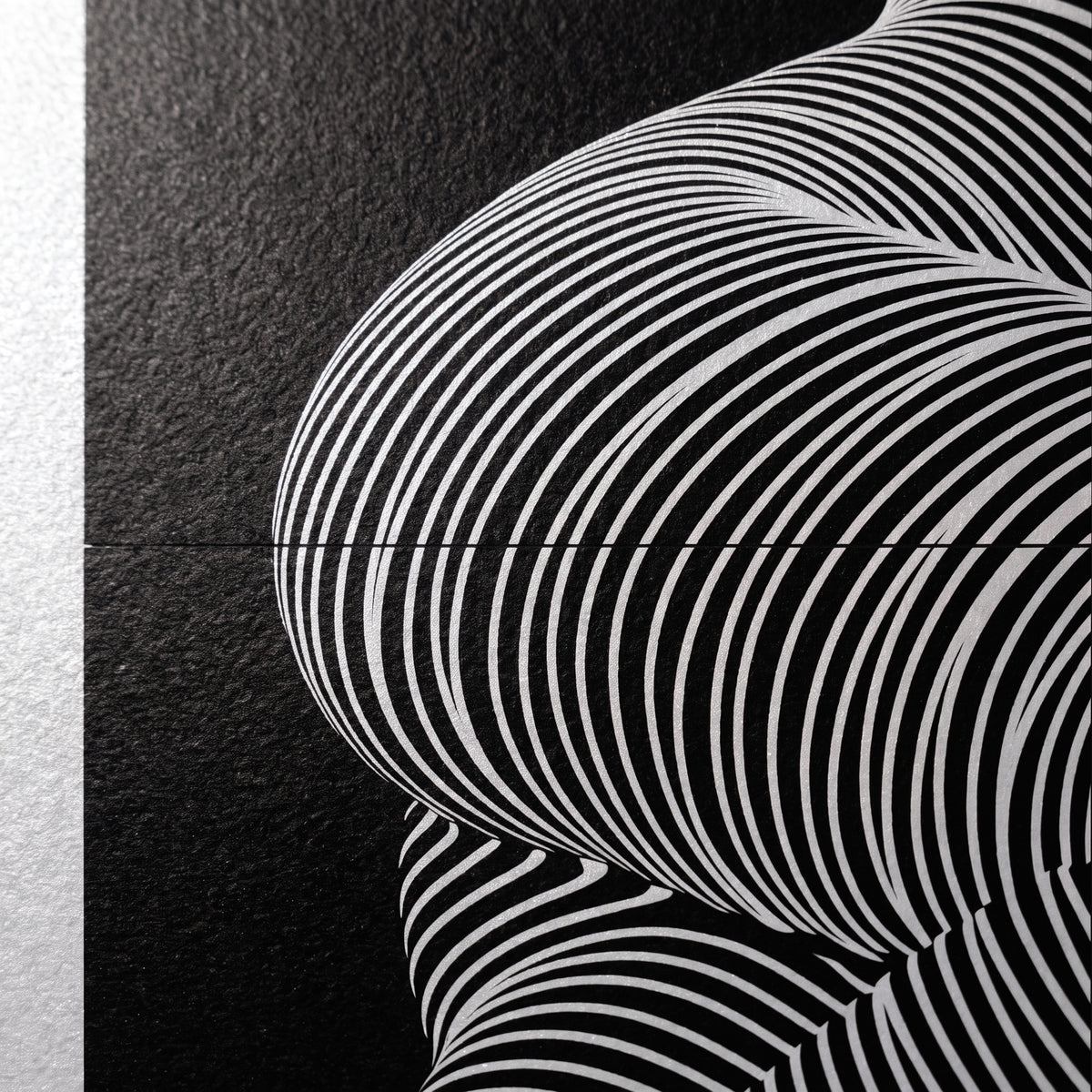 ZEPHYR | Elegant Abstract Female Figure Op Art | Luxury Multi-Print Wall Art | 1-Of-1