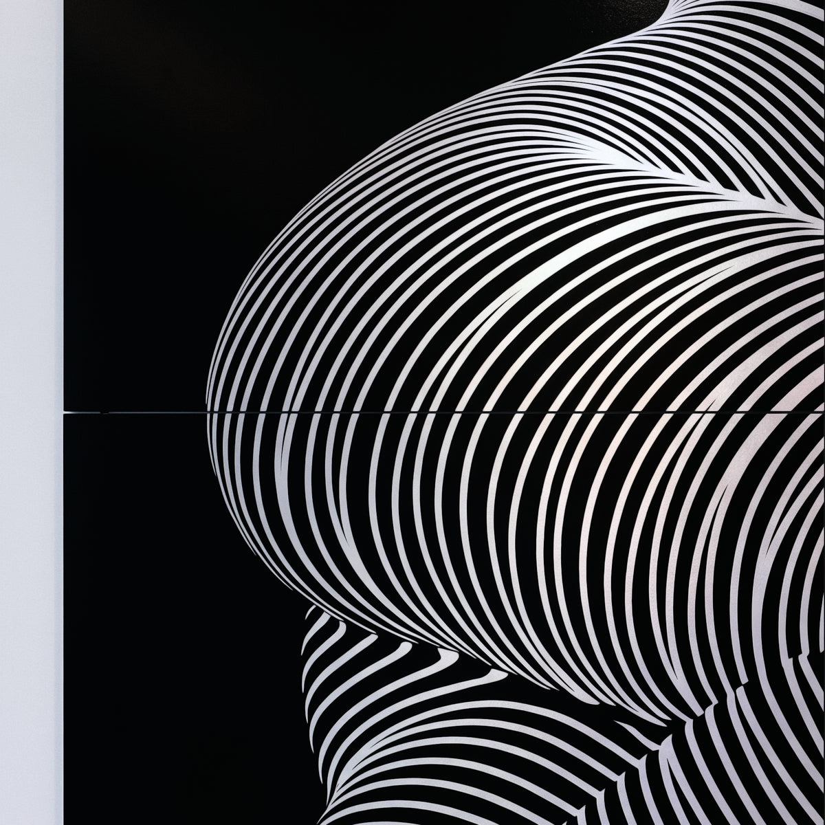 ZEPHYR | Elegant Abstract Female Figure Op Art | Luxury Multi-Print Wall Art | 1-Of-1